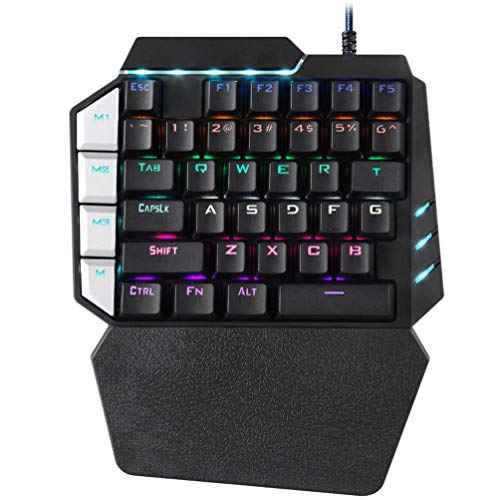 Gaming Tastatur Ergonomie Portable Einhand-Gaming-Tastatur 38 Tasten Mechanische RGB-hintergrundbeleuchtung Mini-Tastatur Für Pc