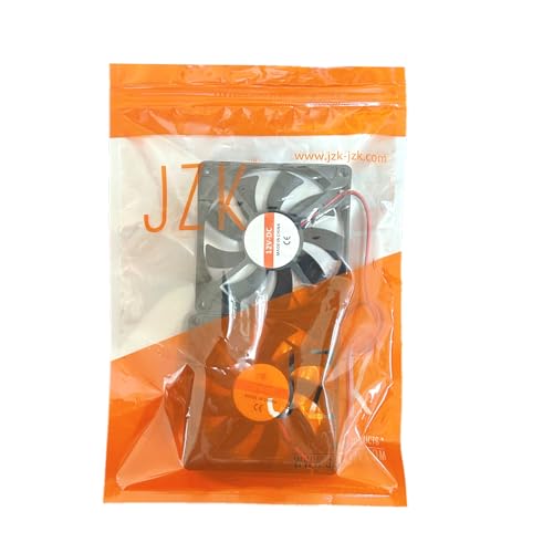 JZK 2 pcs DC 12V cooling fan 12cm, 12025 Low Noise dual-ball bearing fan, 120mm brushless fan for ice machine, fan heater, cooler, PC case fan, 120x25mm - Image 6