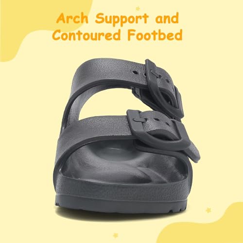 Image of Toddler Girls Boys Sandals Adjustable Buckle EVA Slipper Sandals With Hook Loop Back Strap