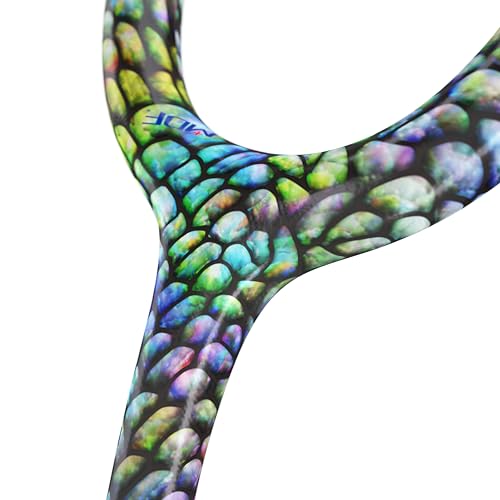 Image of MDF Instruments Mermaid Kaleidoscope ProCardial Cardiology Stethoscope, Limited Edition Mprints, Lightweight Titanium, Adult, Dual Head, Mermaid Tube, Kaleidoscope Chestpiece-Headset, MDF797TMMKL | Lightweight, Lifetime warranty & free parts, Convertible chestpieces (pediatric-infant) sold separately, Critical care