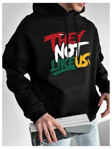 SOLY HUX Men's Hoodies Letter Graphic Fleece Hooded Pullover Sweatshirts Long Sleeve Shirts with Pocket3