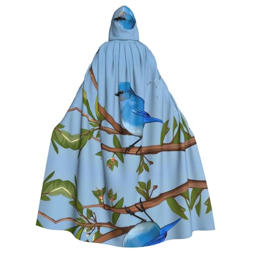 POEZJZW Bluebird - Capa con capucha para bebé, disfraz de pájaro para adultos, hombres, mujeres, Navidad, disfraces de cosplay