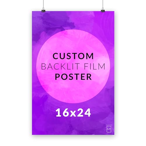 OCTO LIGHTS NexaFrame Custom Backlit Film Poster - 16” x 24” Wall Art Print, Posters for Room Decor, Teens, Boys, Girls, Dorms, and Bedrooms - Upload Your Image/Photo Customized Personalized Printing