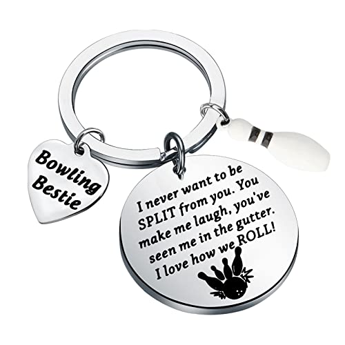 WSNANG Bowler Gift Bowling Partner Gift Bowling Bestie Keychain Bowling