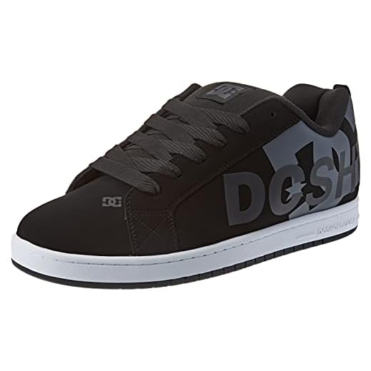 DC Shoes Court Graffik Se skateboard skor för män, - Svart grå svart - 42 EU