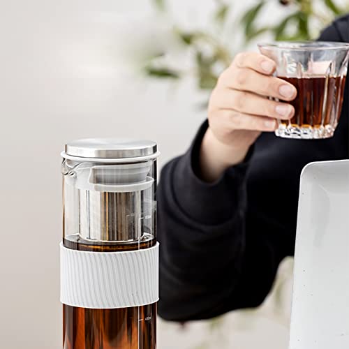 Hillbond Cold Brew Coffee Makers And Ice Tea Brewer, Borosilicate Glass Pitcher With Mesh Filter ，800Ml（29Oz） #TOP4