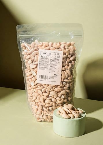 KoRo - Cashewkerne 1 kg - Ganze Cashew Nüsse - Naturbelassen - Proteinquelle - Ungesalzen