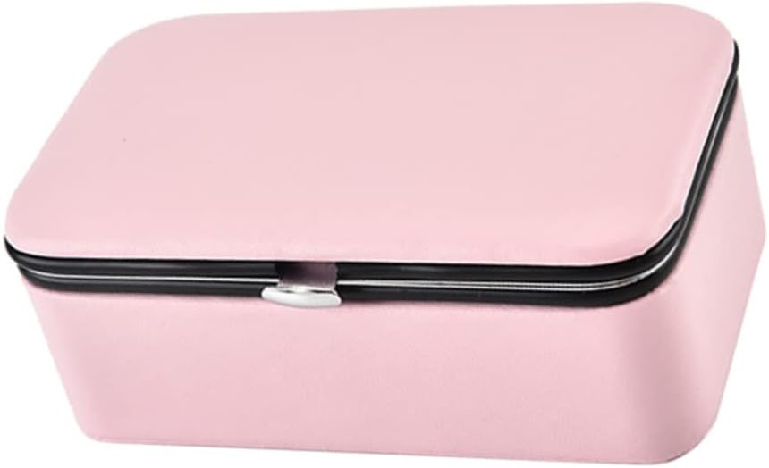 GALPADA Portable Jewelry Box Organizer for Earrings and Necklaces, Pink
