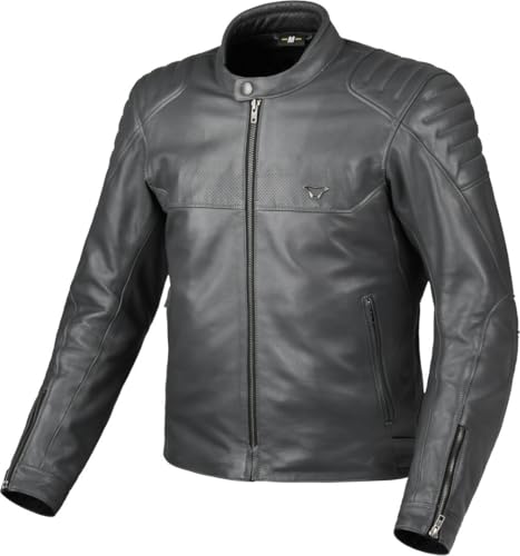 Image of Macna Lance 2.0 Leather Motorcycle Jacket Dark Grey 54
