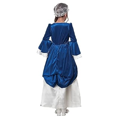 California Costumes Colonial Era Dress/Martha Washington, Child Costume, X-Large,Teal