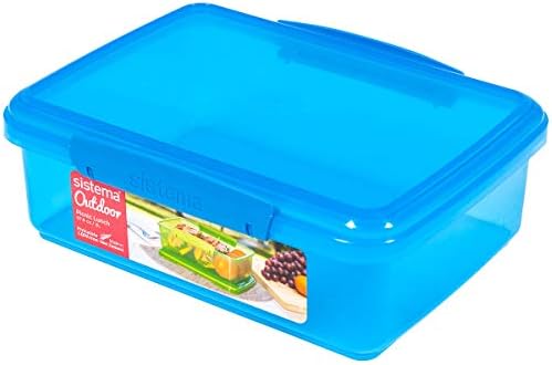 Sistema Lunch Box, 2 L - Pack of 3 - Assorted Colours