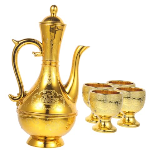 NUOLUX 礼拝用卓上装飾 点 仏壇供物カップ 茶器 色高酒壺 平杯 コンパクト耐久素材 家用祭壇飾り