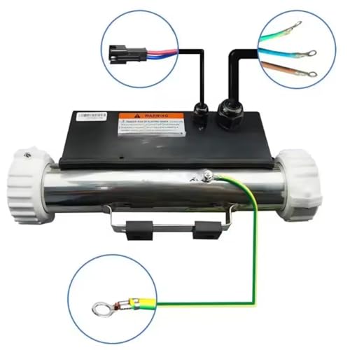 Riscaldatore elettrico per piscina con termostato, kit di riscaldamento universale in linea per rilassarsi in spa, vasca da bagno e piscine