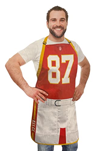 Party Animal Nfl Player Jersey Apron Kansas City Chiefs Kelce #87, Team Colors #TOP8