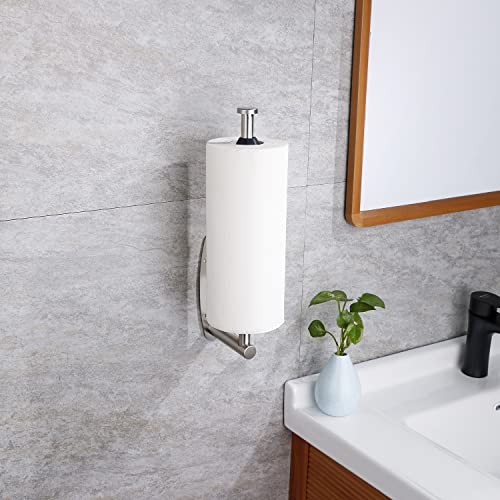 Porta Papel Toalha com Efeito Amortecedor FKmindyq Aço Inox Suporte para Papel Toalha para Cozinha B