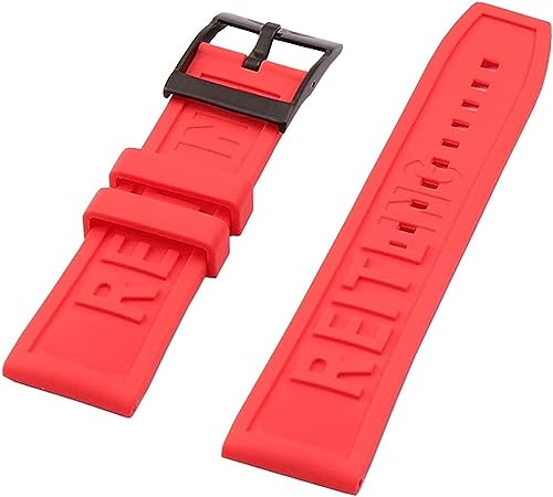 Bracelet de montre pour Breitling 24mm style rouge noir idéal pour le quotidien des passionnés