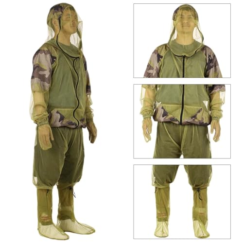 Mosquito Suits Para Adultos Traje Repelente De Mosquitos Al Aire Libre Chaqueta Con Capucha De Malla Traje De Caza miniatura 5