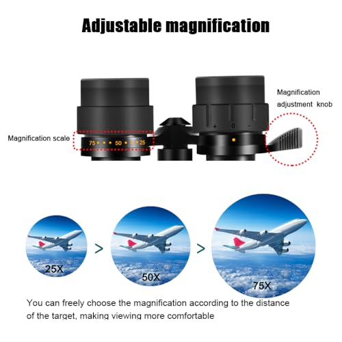 Binoculares zoom 25-75x70 HD para observación miniatura 5