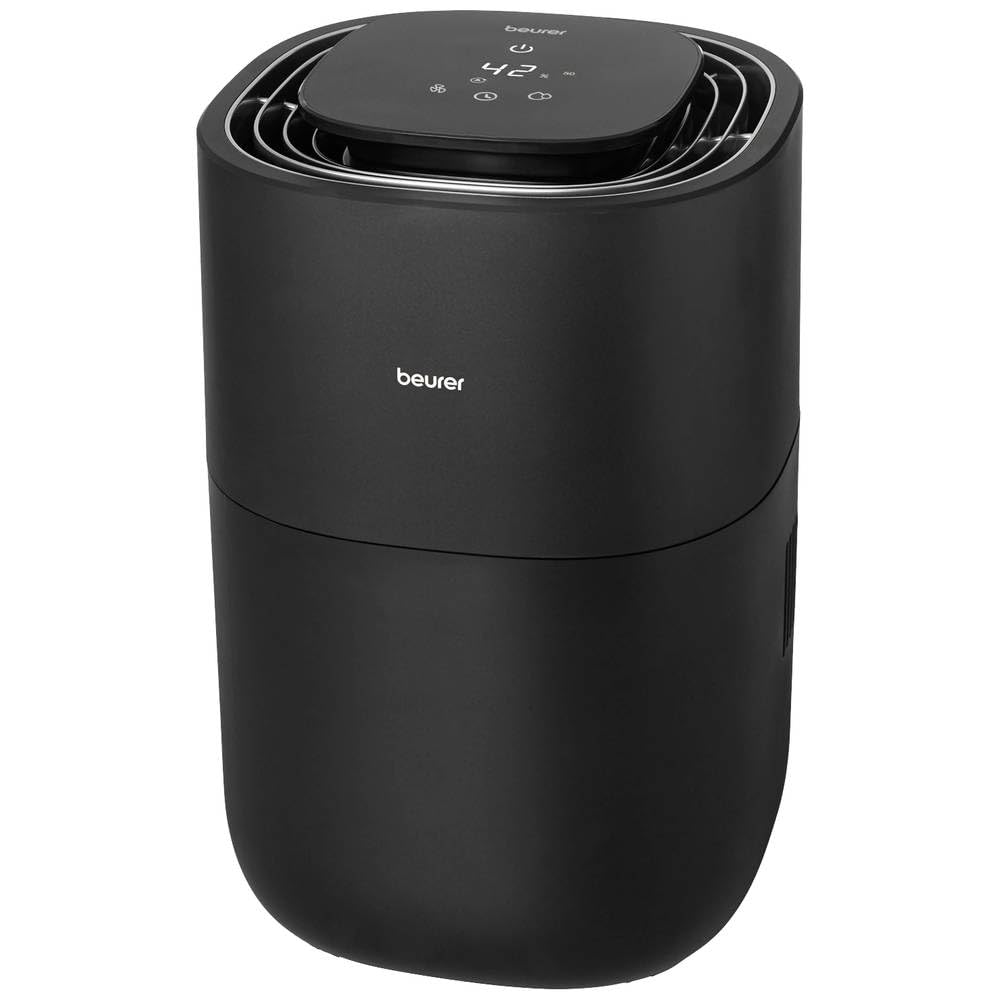 BEURER Umidificatore LB 200 Tecnologia di Evaporazione a Freddo in 3 Livelli ad Alta Efficienza Energetica, Umidificazione Igienica dell'Aria, Asciugatura del Filtro, per Ambienti fino a Circa 30 m²
