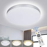 deckenlampe led dimmbar fernbedienung 【Dimmbar】3 Farben (natürliches Weiß 4000K, warmes Weiß 2800K, kaltes Weiß 6500K), sodass Sie die Helligkeit an Ihre Bedürfnisse anpassen können, von dunkel bis hell.