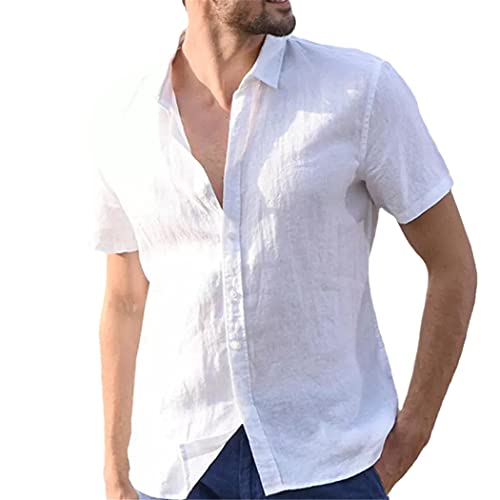 Chemise blanche décontractée homme idéale pour les terrasses estivales et les sorties en ville