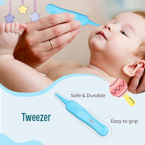 Image of LuvLap Baby 4in1 Nail Grooming Set, Scissor, Clipper, Tweezer & Filer, Baby Grooming Kit, Baby Nail Scissor, Grooming Kit for New Born Baby, Baby Nail Cutter, New Born Grooming Kit, 4pcs, Blue, 0m+