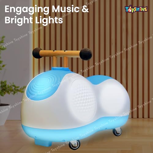 Image of Toyshine Peanut Twist Car for Kids 4 Wheel Ride-On Scooter | No Assembly Required, Easy to Carry | Ideal Gift for Boys & Girls 123 Year - Blue