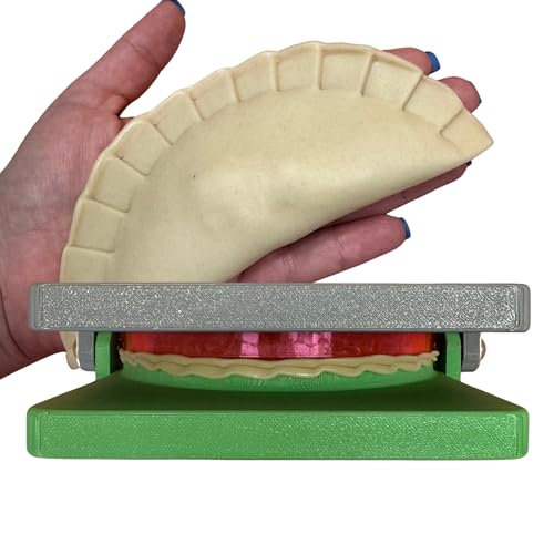 SAMPAOLI COMMERCE USA, Empanada Maker Press – 6 Inch Dumpling Edge | Medium to Large Seal Tool | No-Cut System | Ideal for Empanadas, Gyozas, Calzones | Handmade & Durable in USA