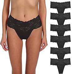 6 Pieces Blacks Thongs