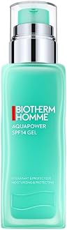 Biotherm Homme Aquapower SPF14 Gel for Dry Skin, Refreshing Face Cream for Men with Life Plankton and Oligo Minerals, Face Care Protects Against UV Radiation and Environmental Affects, 75 ml