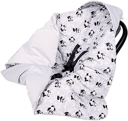 Infantilo Universal Baby Boy Baby Girl Hooded Cosy Toes for Car Seat Blanket Wrap for Babies with Hood Baby with Holes for 3-Point Harness Straps Pushchair, Pram, footmuff (Little Deer)