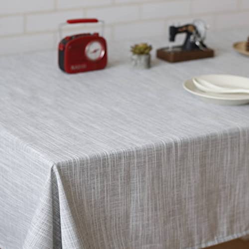 Mantel de hule resistente al calor para niños, rectangular, color gris, decoración de cocina, duradero y elegante, 130 x 180 cm, para cenas familiares y fiestas