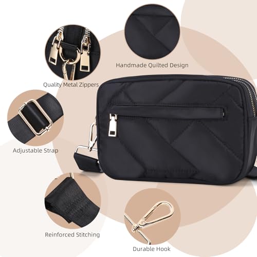 HOMIEE Puffy Crossbody Bag for Women Gifts, Quilted Puffy Bag Shoulder Bag Small Trendy Handbag Purses Lightweight Satchel 5