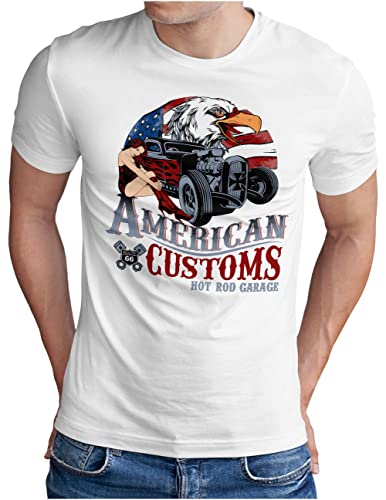 T-shirt OM3 American Customs homme t-shirt racing vintage et tee shirt grande taille 5XL