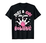 Just a Girl who Loes Bowling Lover Toddler Girls Sport T-Shirt