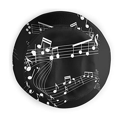 Musical Note Music Bucket Hat Sun Bucket Hats Beanie Cap Outdoor Fishing Travel Hiking For Mens Womens #TOP3