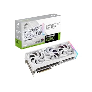 ASUS Placa gráfica ROG Strix GeForce RTX™ 4080 White OC Edition para jogos (PCIe 4.0, 16GB GDDR6X, HDMI 2.1a, DisplayPort 1.4a)