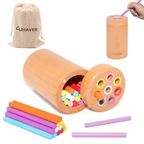 Image of Montessori Toys are for Children Over 18 Months Old, Sensory Toys for Toddlers, Wooden Learning Color Sorting Toys, Sensory Training with Color Sorting Sticks, Birthday for Boys Girls