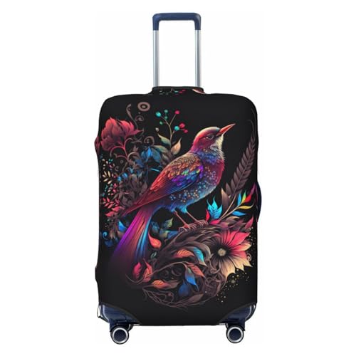 Luggage Cover Protector Suitcase Cover - Artistic Colorful Bird Santi-Scratch Uitcase Cover for Luggage