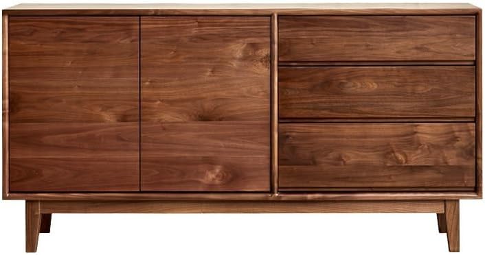 Sideboard Cabinet Solid Wood Porch Cabinet Modern Living Room Wabi-sabi Style Bedroom Storage Cabinet Sideboard Cabinet with Drawers(160cm)