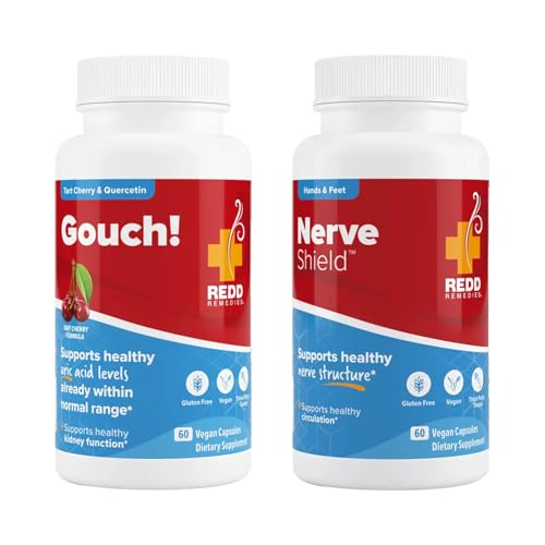 Redd Remedies Gouch!, 60 Capsules, and Nerve Shield, 60 Capsules