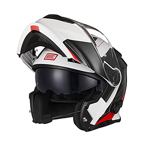 ORIGINE Casco Moto Modulare Bluetooth Omologato ECE Voice Dial Casco Moto Chiamata Vivavoce (SPIKE...