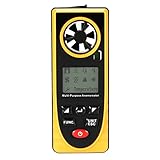★ Pantalla LCD retroiluminada: este anemómetro digital portátil de velocidad del viento con una gran pantalla LCD puede mostrar claramente los datos. La luz de fondo te hace fácil de leer y precisa en lugares oscuros o de noche. Con indicador de batería baja, con función de apagado manual / automático.