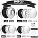 Black White Silver Balloon Garland Kit 100pcs 18Inch 12Inch 10Inch 5Inch with Black White Metallic Chrome Silver and Silver Confetti Balloons for Bridal Shower Birthday Party Graduation Decorations