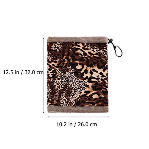 KESYOO Lenço Feminino Pescoço Tubo Lenço Padrão Leopardo Círculo Loop Lenço Inverno Presente de Nata