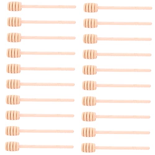 25pcs Wooden Honey Stirrer Convenient Honey Dipper Honey Spoons Kitchen Stirring Rods Portable Honey Stick Multi-function Stirring Stick Honey Stirring Rods Honey Container Rods