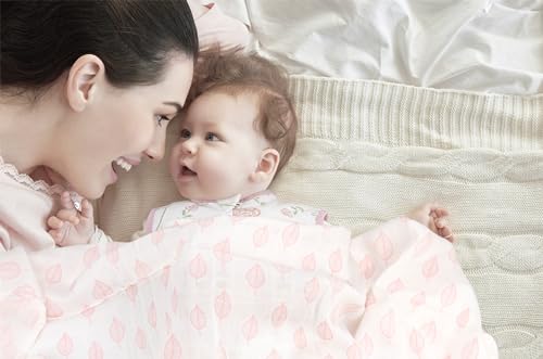 Bublo Baby Muslin Swaddle Blankets, Swaddle Blanket for Baby Boys and Girls, 4-Pack Breathable Premium 100% Cotton Baby Receiving Blankets, Exta Large Size 47x47 Inches, Pink - Thumbnail 6
