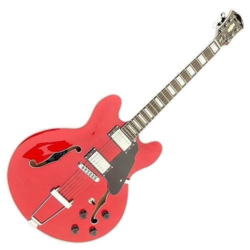 Guitare électrique JAZZ 335 rouge 6 cordes corps mince jazz