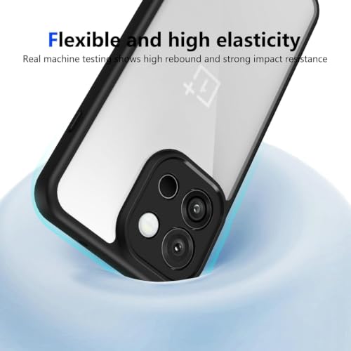 Image of VONZEE Clear Back Case Cover for OnePlus Nord 6 5G | Shockproof Design | Hard Back Cover Case for OnePlus Nord 6 5G (PC & TPU, Black)