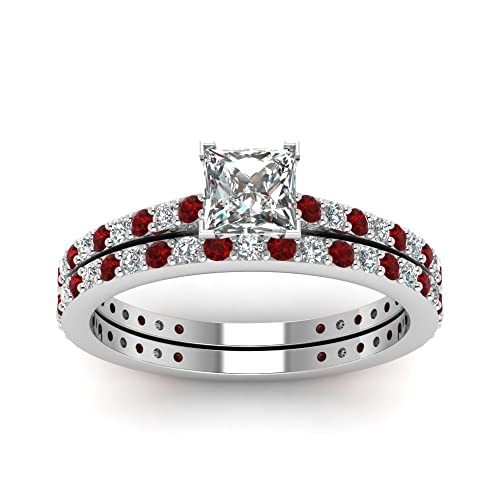 Anillo de boda de plata de ley 925 con forma de princesa, el regalo sorpresa minimalista